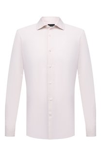 Рубашка из хлопка и льна Ermenegildo Zegna