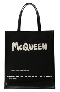 Текстильная сумка-шопер Alexander McQueen