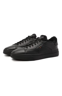 Кожаные кеды Santoni