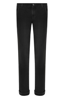 Джинсы с отделкой из кожи аллигатора Zilli