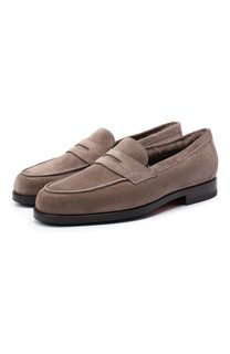 Замшевые лоферы Santoni