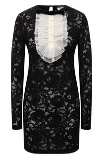 Платье из хлопка и вискозы Saint Laurent