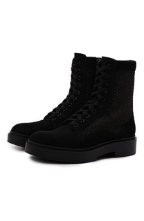 Замшевые ботинки Santoni