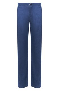 Брюки из смеси льна и шерсти Zilli