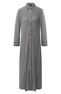 Платье изо льна и хлопка Giorgio Armani