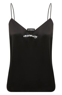 Топ из вискозы и шелка VETEMENTS