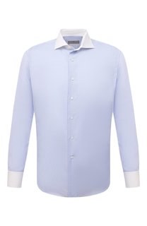 Сорочка из хлопка и льна Canali