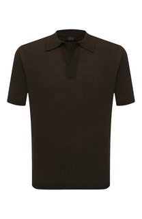 Поло из хлопка и льна Brioni