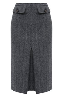 Юбка из шерсти и хлопка Victoria Beckham