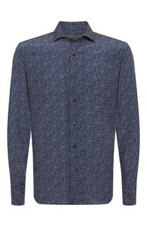 Рубашка из шелка и хлопка Corneliani