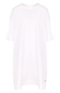 Хлопковое платье свободного коя с укороченным рукавом Yohji Yamamoto