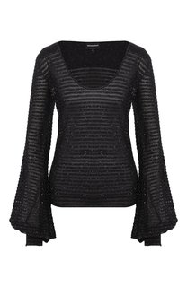 Пуловер из смеси шерсти и шелка Giorgio Armani