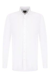 Хлопковая сорочка с воротником кент Ermenegildo Zegna
