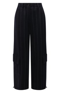 Брюки из шерсти и хлопка Brunello Cucinelli