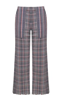 Укороченные хлопковые брюки с карманами Raquel Allegra