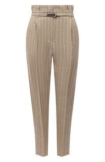 Брюки изо льна и вискозы Brunello Cucinelli