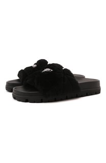 Меховые шлепанцы Prada
