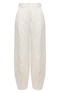 Брюки из хлопка и льна Giorgio Armani