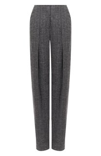 Брюки из шерсти и хлопка Giorgio Armani