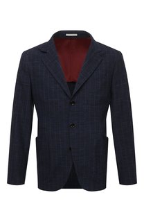 Пиджак из шерсти и шелка Brunello Cucinelli