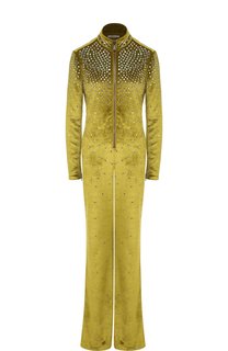Бархатный комбинезон с декоративной отделкой Bottega Veneta