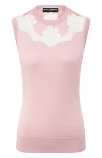Топ из смеси кашемира и шелка Dolce & Gabbana
