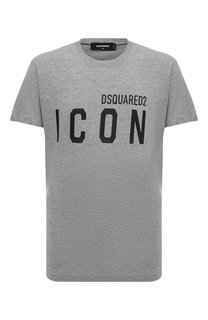 Футболка из хлопка и вискозы Icon Dsquared2