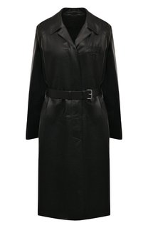 Кожаное пальто Prada