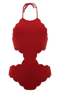 Слитный купальник с фестонами и открытой спиной Marysia