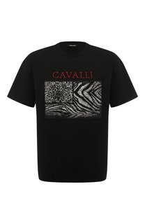 Хлопковая футболка Roberto Cavalli