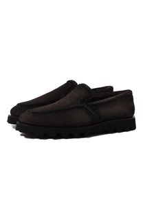 Замшевые лоферы Santoni