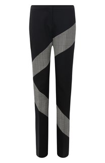 Брюки из шерсти и шелка Alexander McQueen