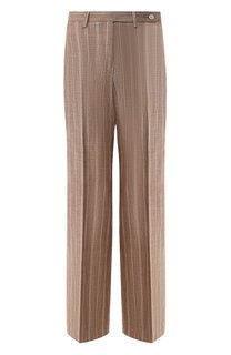 Брюки из смеси шелка и льна Kiton