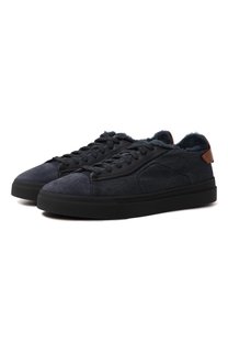 Замшевые кеды Santoni