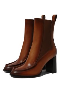 Кожаные ботильоны Santoni