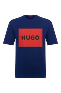 Хлопковая футболка HUGO