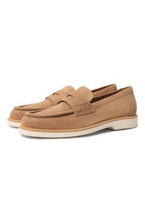 Замшевые пенни-лоферы Santoni