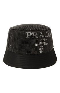 Панама с отделкой стразами Prada