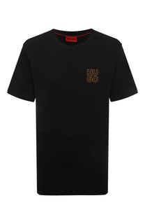 Хлопковая футболка HUGO