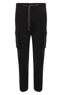 Брюки-карго из шерсти и хлопка Corneliani