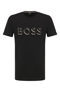 Хлопковая футболка BOSS