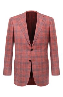 Пиджак из кашемира и льна Kiton