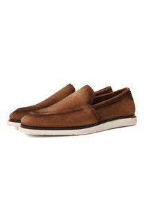 Замшевые лоферы Santoni