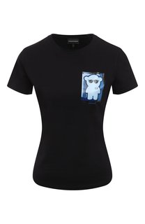 Хлопковая футболка Emporio Armani