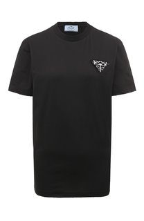 Хлопковая футболка Prada