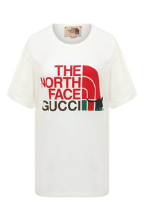 Хлопковая футболка The North Face x Gucci Gucci