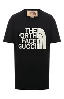 Хлопковая футболка The North Face x Gucci Gucci