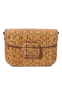 Сумка 1955 Horsebit small из кожи питона Gucci