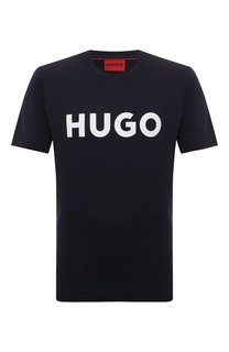 Хлопковая футболка HUGO
