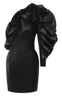 Кожаное платье Alexandre Vauthier